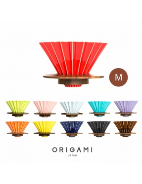 ORIGAMI 純色摺紙咖啡二代濾杯 -M (含木托)